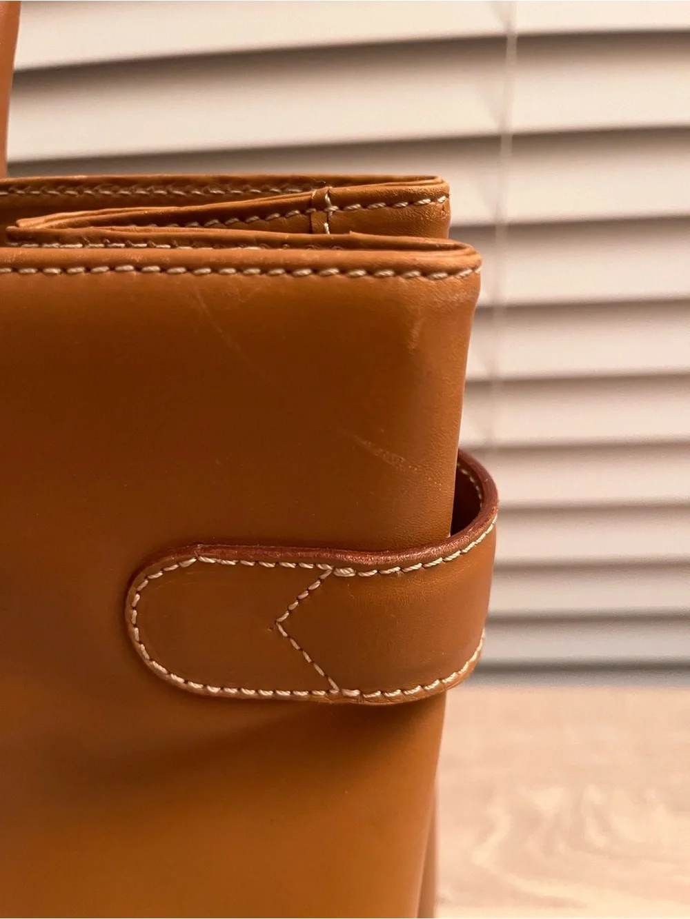 💫Vintage 💫SISO Select Made in Italy Cognac Leather Tote Shoulder Bag-USED ONCE